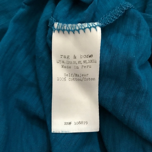 Rag and Bone Shirt Classic Slub Long Sleeve Tee - Picture 4 of 5